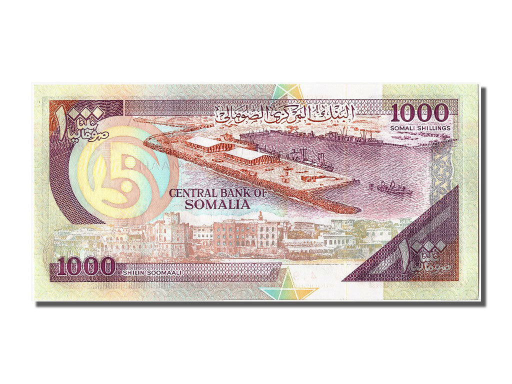 bankovka, 
  
  Somálsko, 
  
  1000 šilinov = 1000 šilingov