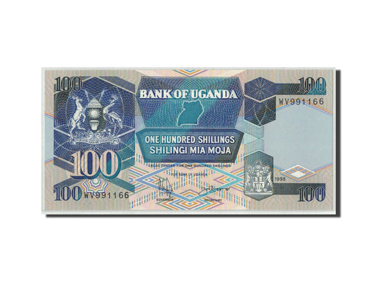 bankovka, 
  
  Uganda, 
  
  100 šilingov