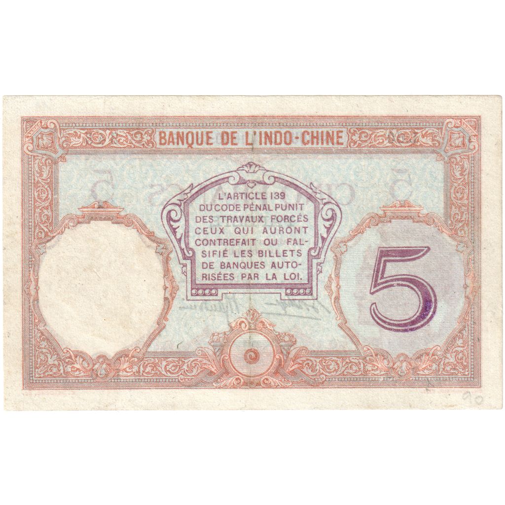 Tahiti, 
  
  5 frankov, 
  
  Nedatované (1927)