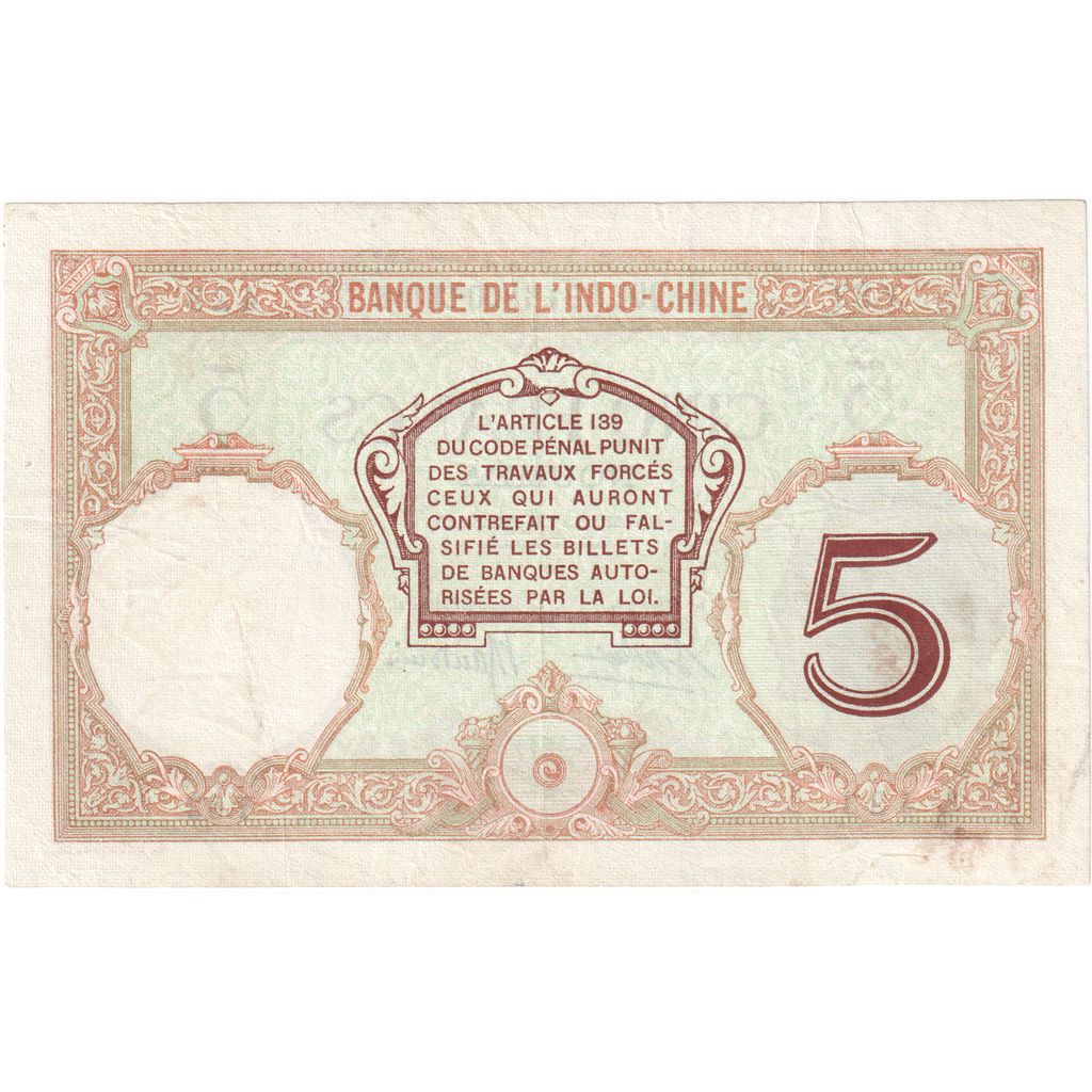 Nová Kaledónia, 
  
  5 frankov, 
  
  Nedatované (1926)