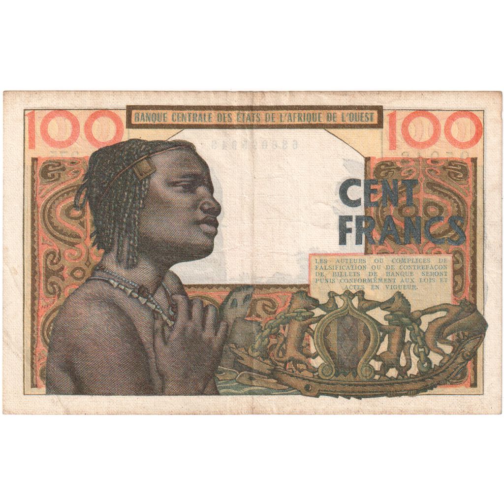 štáty západnej Afriky, 
  
  100 frankov, 
  
  1960