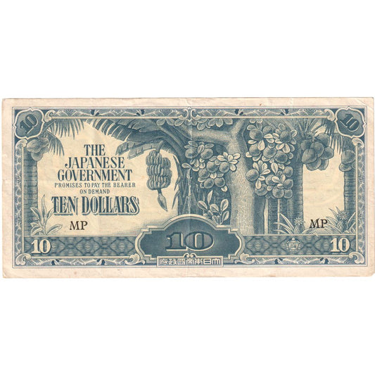 MALAJA, 
  
  10 dolárov, 
  
  1942-1944