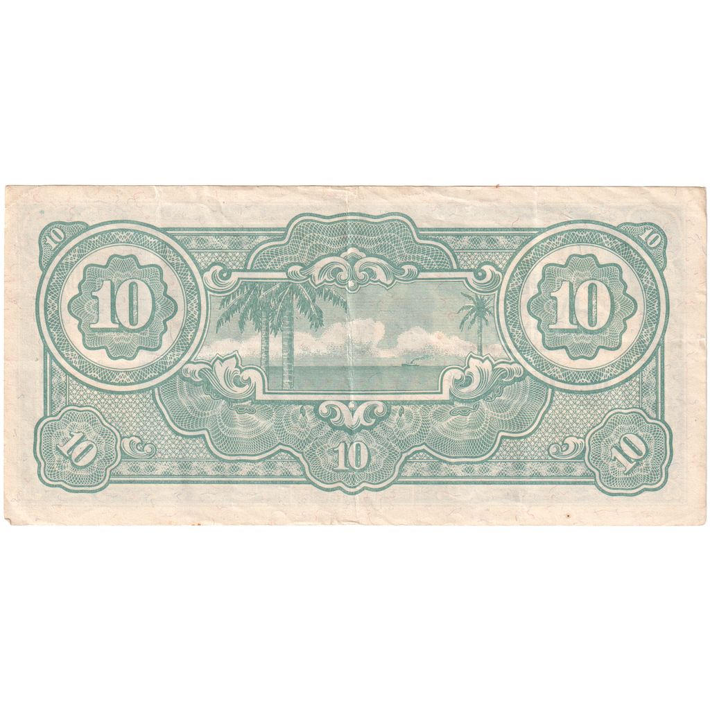 MALAJA, 
  
  10 dolárov, 
  
  1942-1944