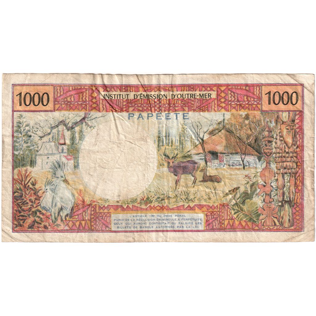 Tahiti, 
  
  1000 frankov, 
  
  1985