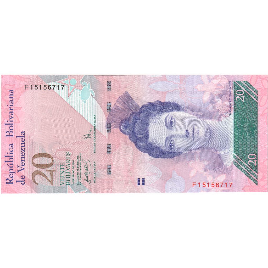 Venezuela, 
  
  20 Bolivarov, 
  
  2007-05-24