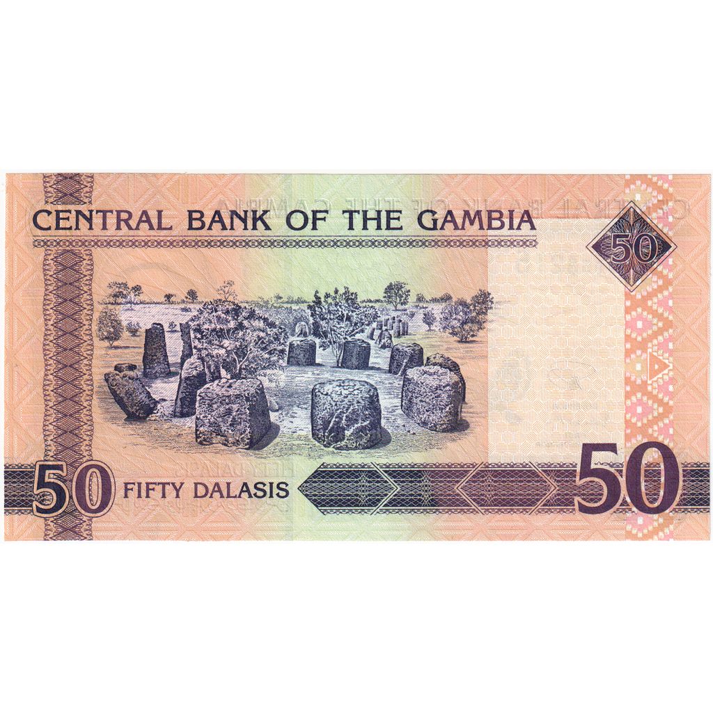 Gambia, 
  
  50 Dalasis, 
  
  UNC(65-70)