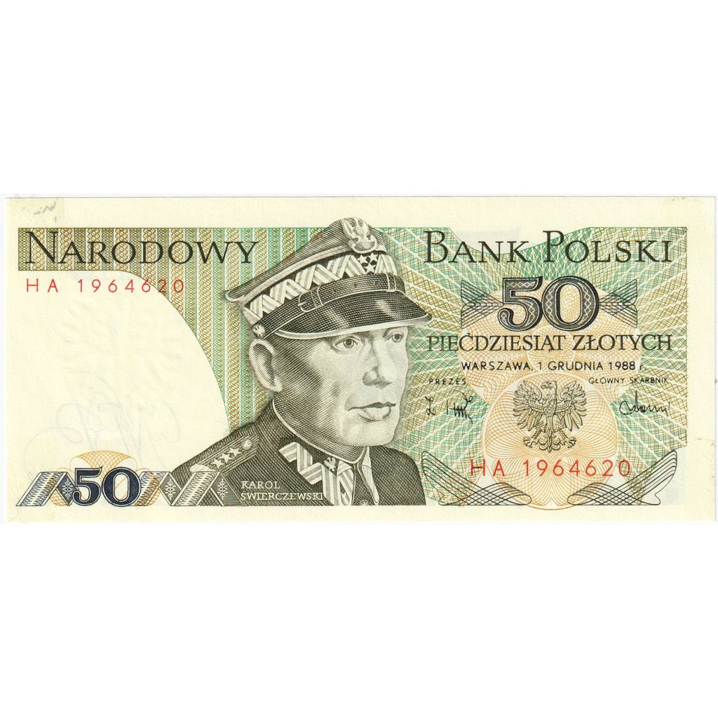 Poľsko, 
  
  50 zlotých, 
  
  12.12.1988