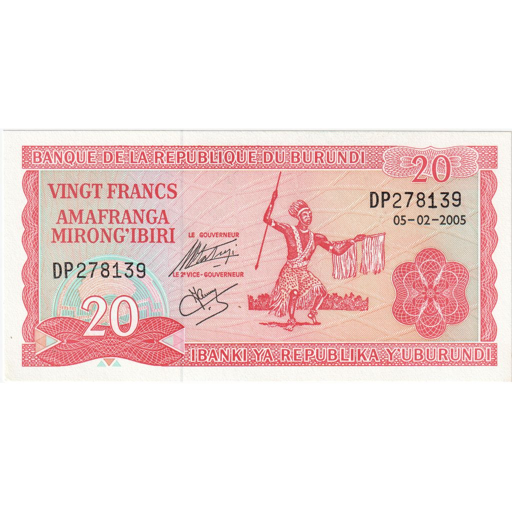 Burundi, 
  
  20 frankov, 
  
  2005-02-05