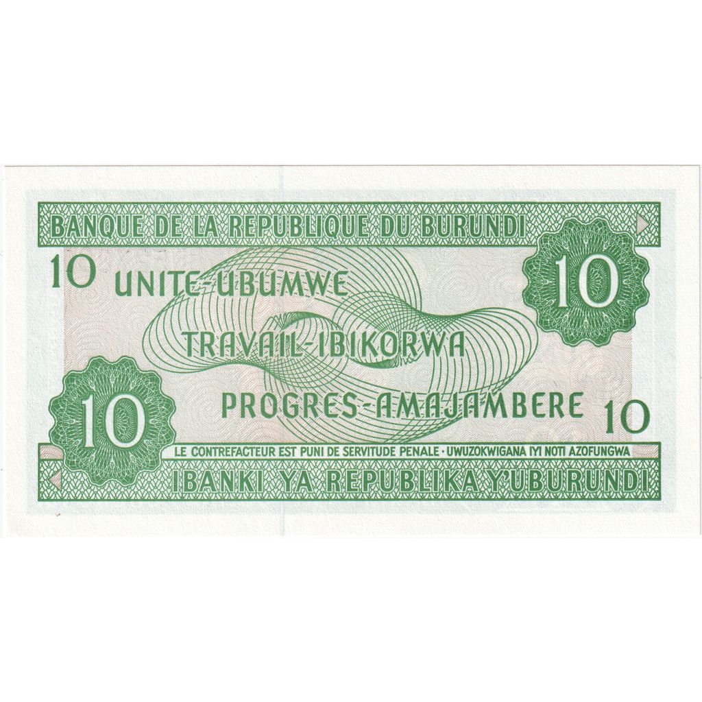 Burundi, 
  
  10 frankov, 
  
  2005-02-05