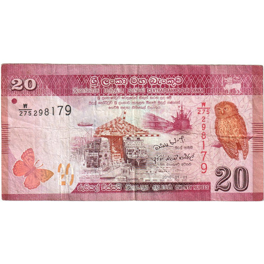 Srí Lanka, 
  
  20 rupií, 
  
  2010-01-01