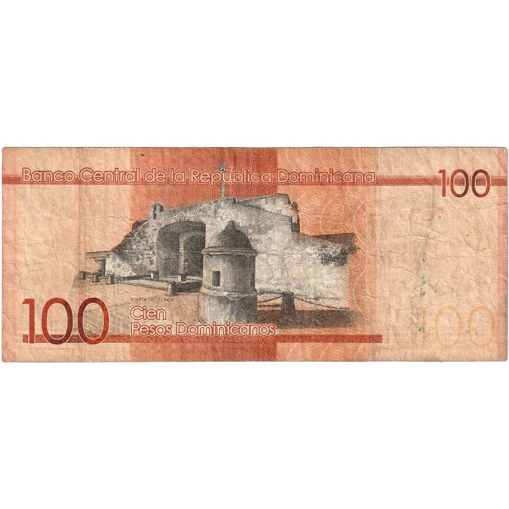 Dominikánska republika, 
  
  100 dominikánskych pesos, 
  
  VF(20-25)