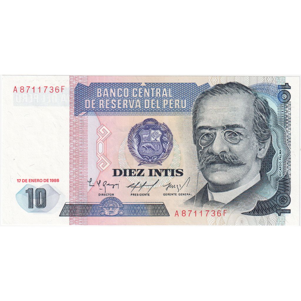 peru, 
  
  10 Intis, 
  
  1986-01-17