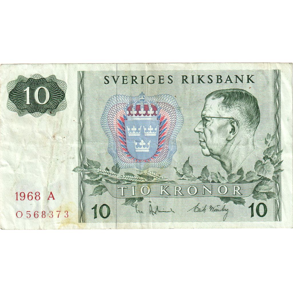 Švédsko, 
  
  10 korún, 
  
  VF(30-35)