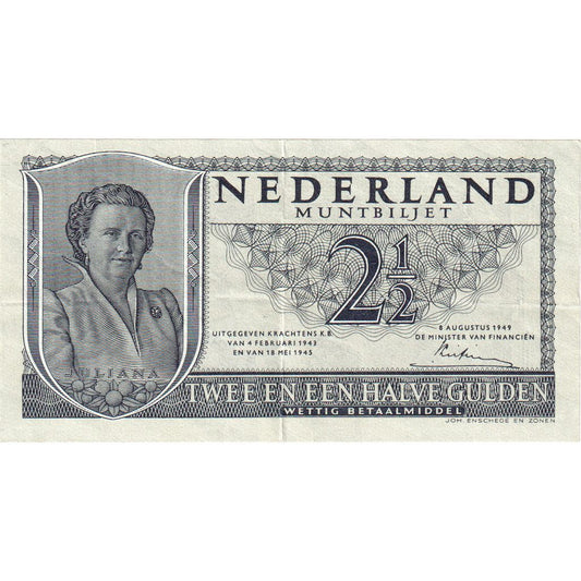 Holandsko, 
  
  2 1/2 guldenu, 
  
  1949-08-08