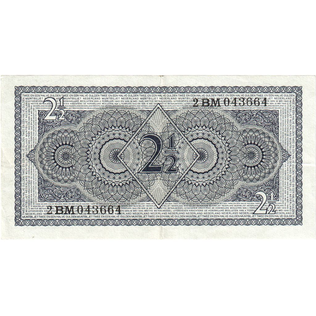 Holandsko, 
  
  2 1/2 guldenu, 
  
  1949-08-08