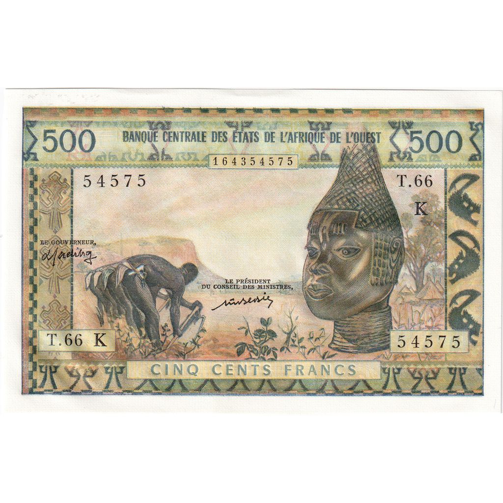 štáty západnej Afriky, 
  
  500 frankov, 
  
  UNC(65-70)