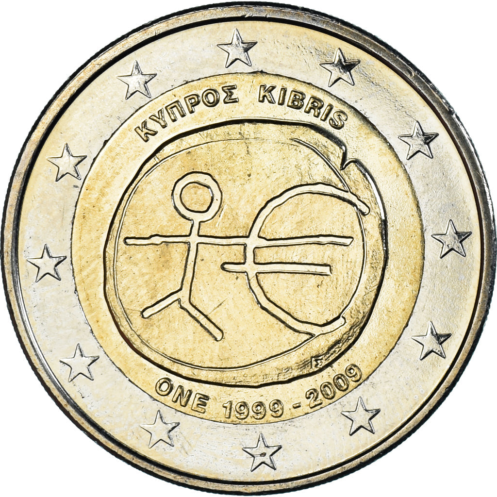 Cyprus, 
  
  2 eurá, 
  
  JEDEN