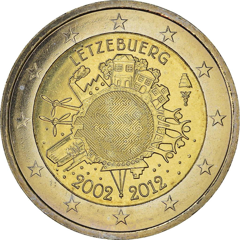 Luxembursko, 
  
  2 eurá, 
  
  Euro 2002-2012