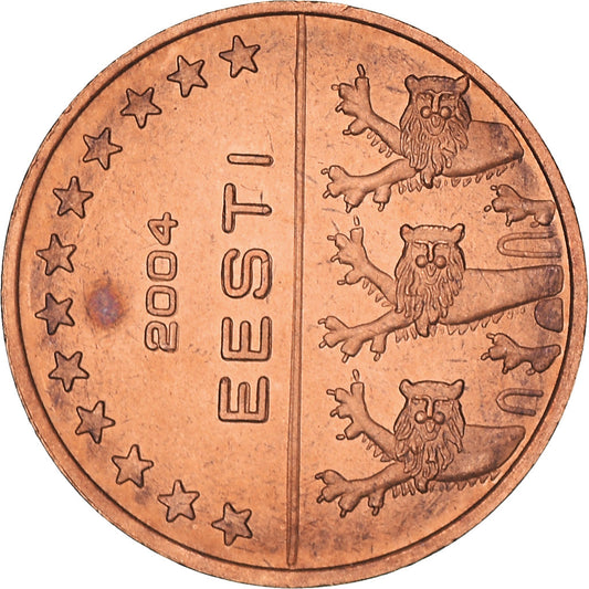 Estónsko, 
  
  2 euro centy, 
  
  2004