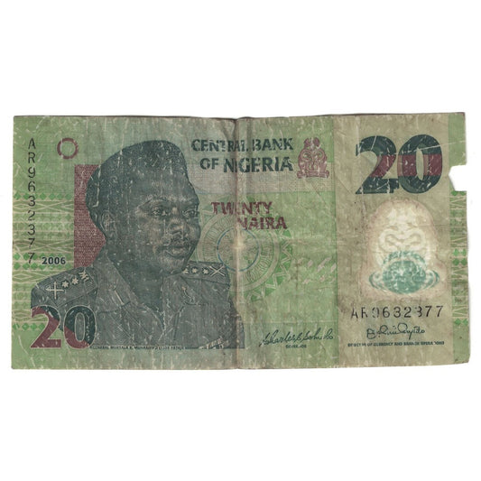 bankovka, 
  
  Nigéria, 
  
  20 Naira