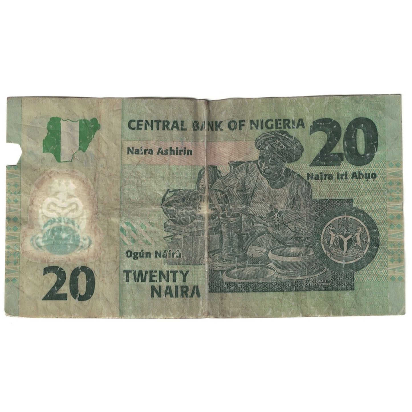 bankovka, 
  
  Nigéria, 
  
  20 Naira