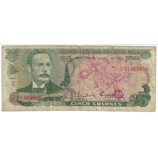 bankovka, 
  
  Kostarika, 
  
  5 Colones