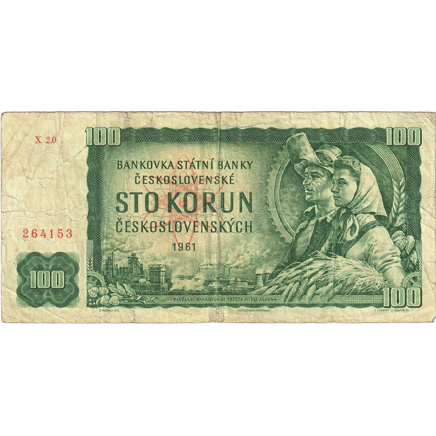 bankovka, 
  
  Československo, 
  
  100 korún