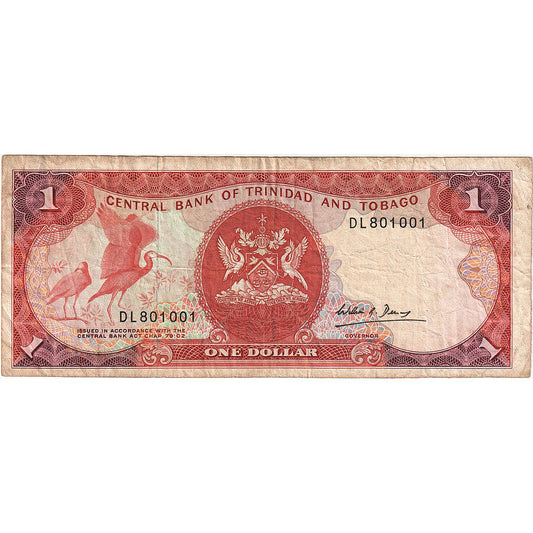 Trinidad a Tobago, 
  
  1 dolár, 
  
  Nedatované (1985)