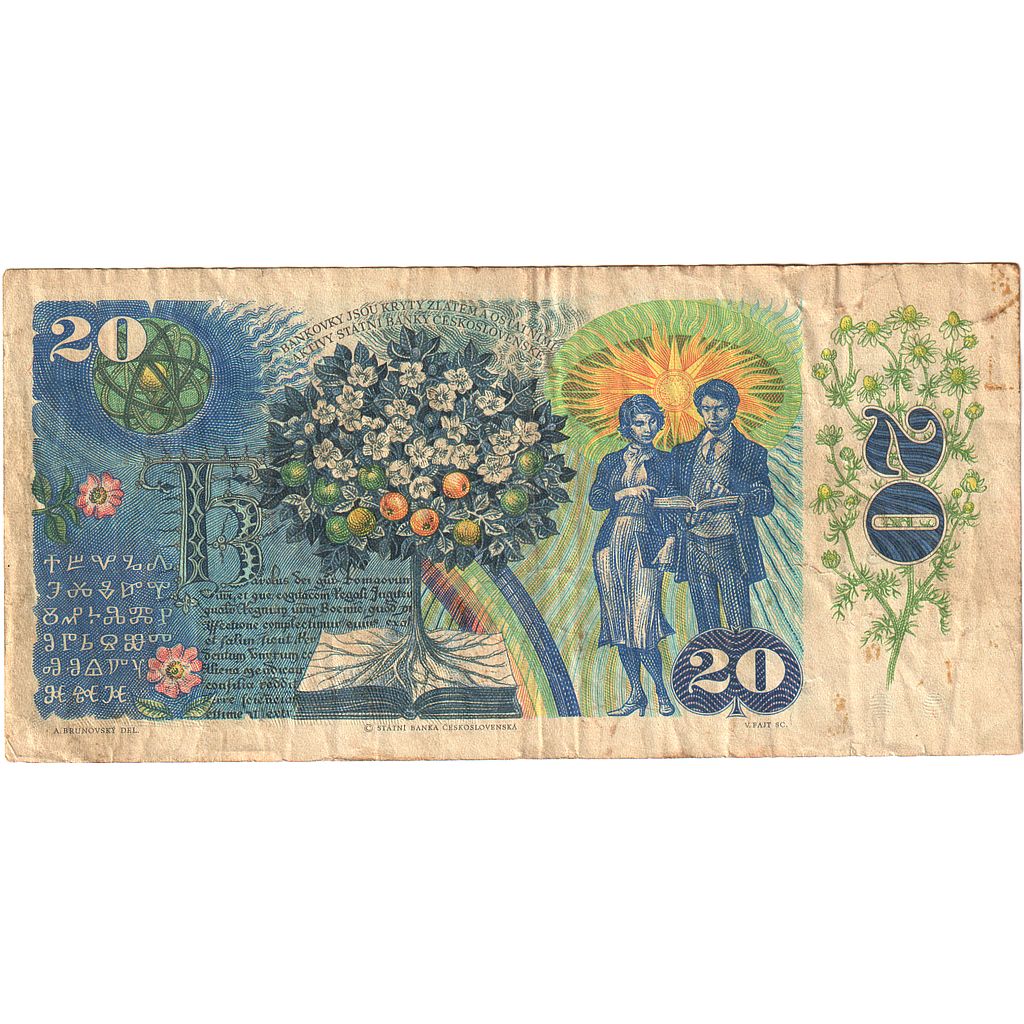 Československo, 
  
  20 korún, 
  
  1988