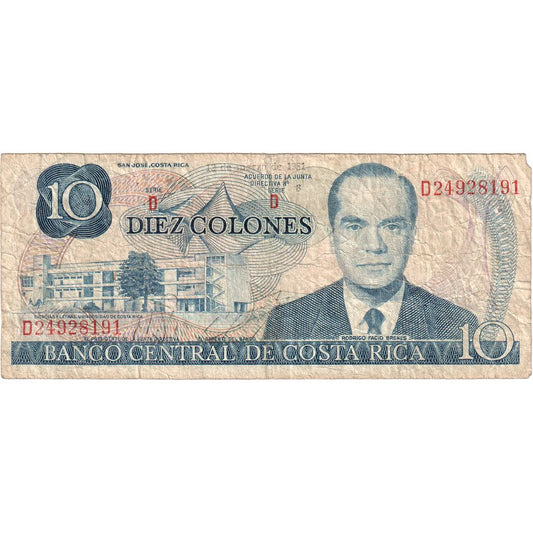 Kostarika, 
  
  10 Colones, 
  
  1981-03-12