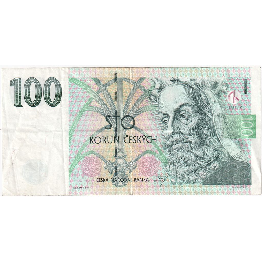 Česká republika, 
  
  100 korún, 
  
  AU(55-58)