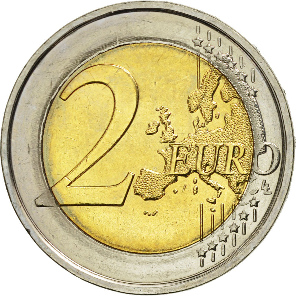 Belgicko, 
  
  2 eurá, 
  
  10 jahre eur