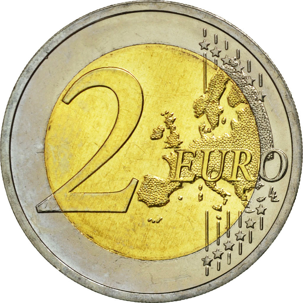 Rakúsko, 
  
  2 eurá, 
  
  10 jahre eur