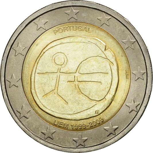 Portugalsko, 
  
  2 eurá, 
  
  10 jahre eur