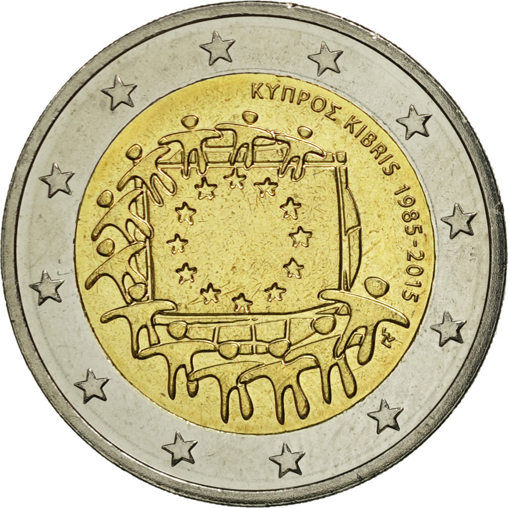 Cyprus, 
  
  2 eurá, 
  
  Vlajka