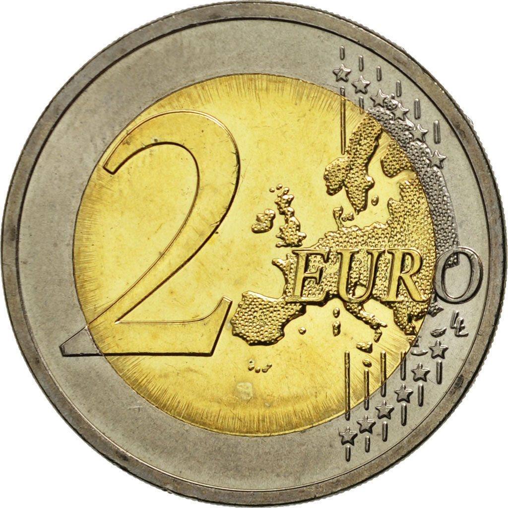 Slovinsko, 
  
  2 eurá, 
  
  10 rokov euro