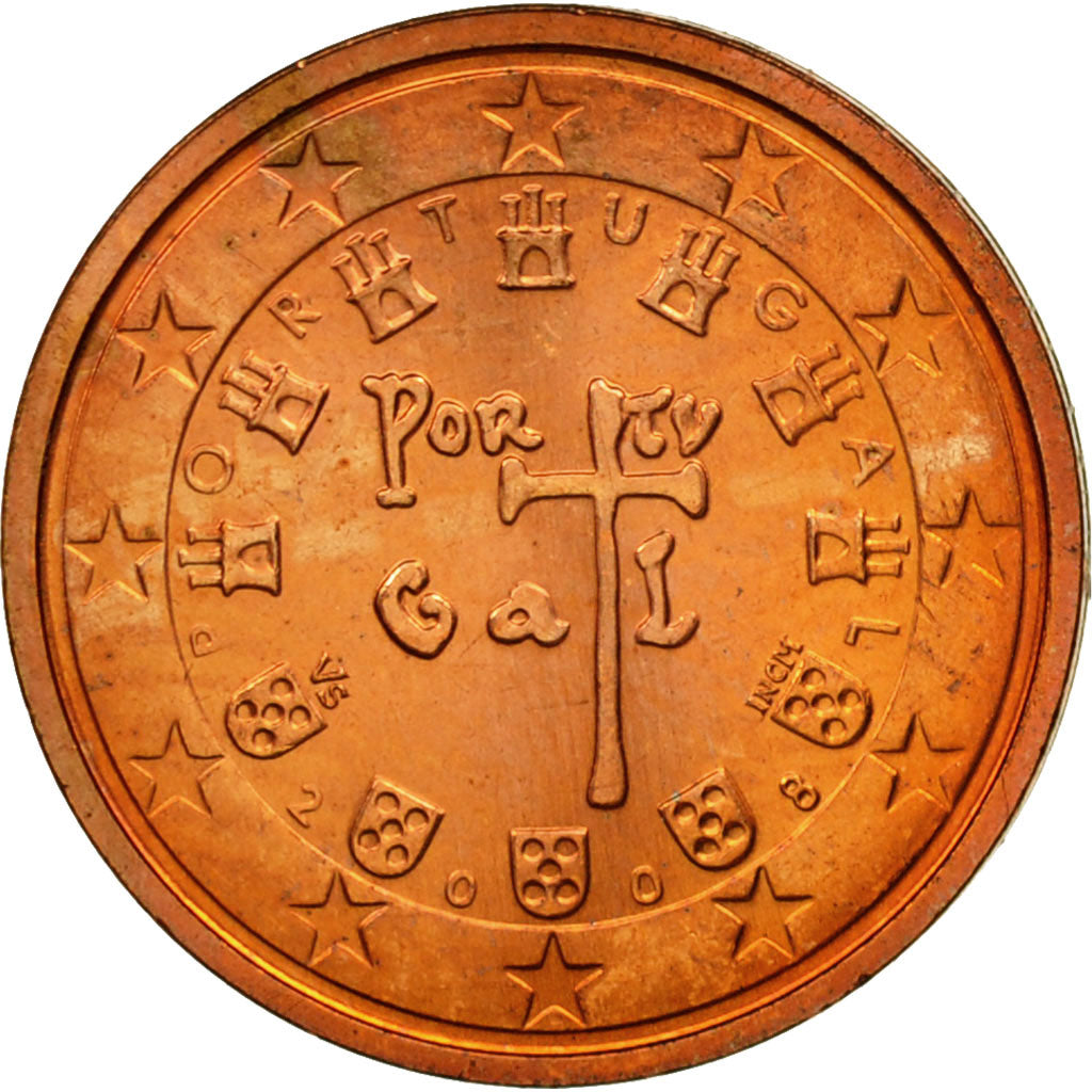 Portugalsko, 
  
  2 euro centy, 
  
  2008