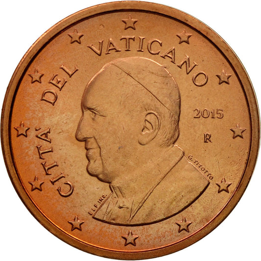 VATIKÁN, 
  
  2 euro centy, 
  
  2015