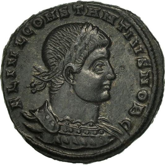 minca, 
  
  Constantius II. 
  
  Follis