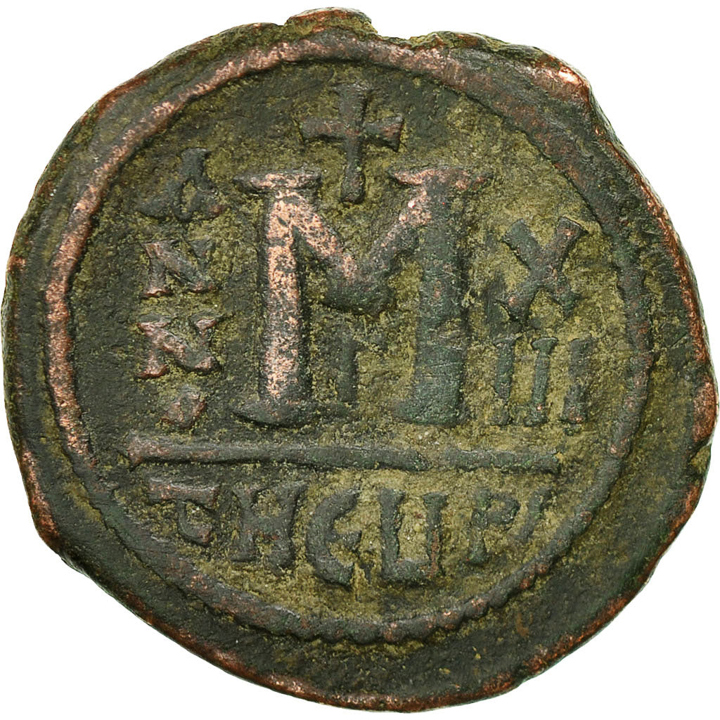 Maurice Tiberius, 
  
  Follis, 
  
  594-595