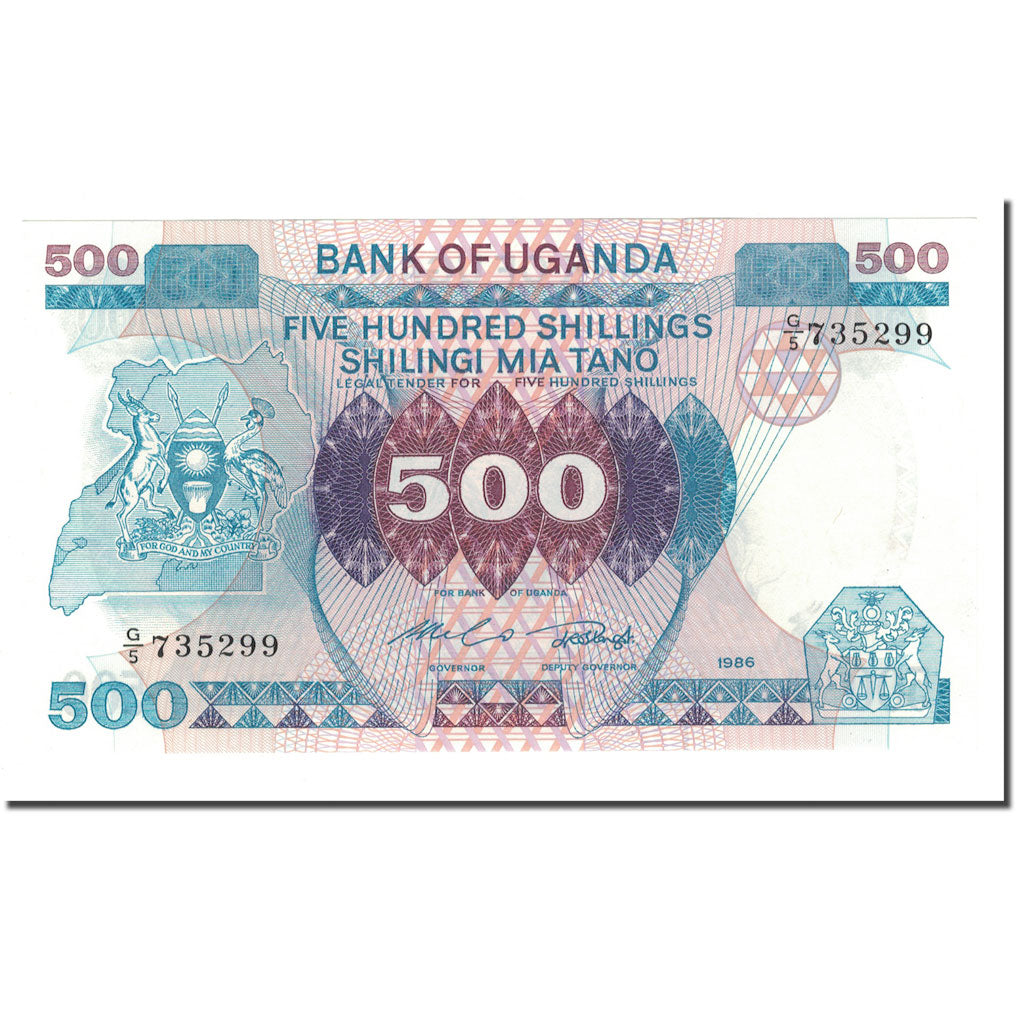 bankovka, 
  
  Uganda, 
  
  500 šilingov