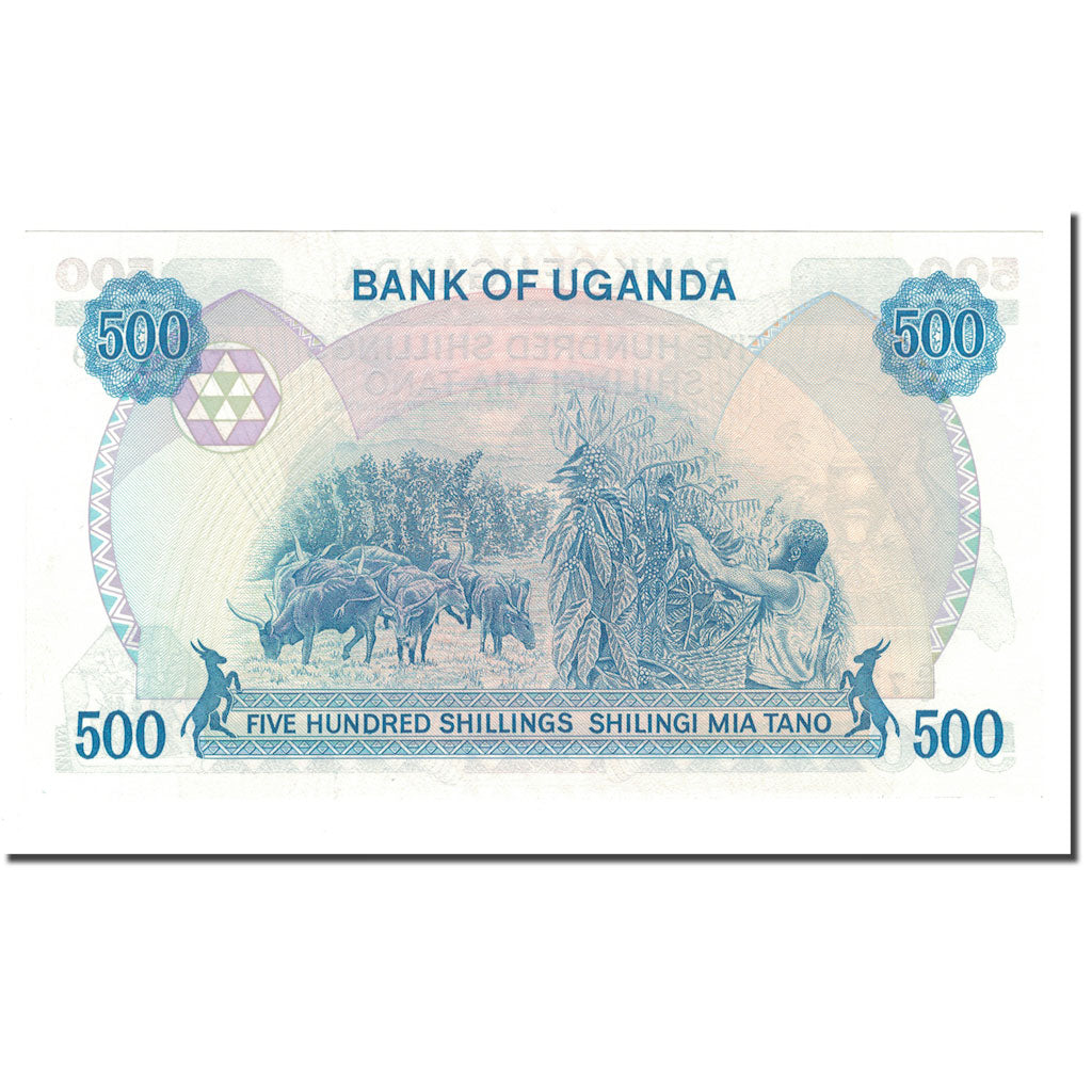 bankovka, 
  
  Uganda, 
  
  500 šilingov