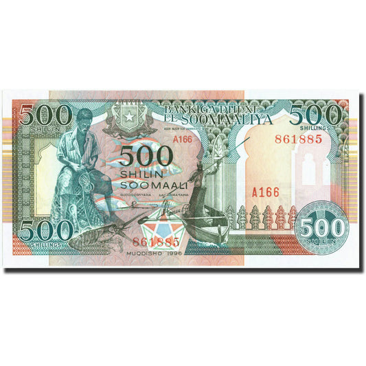 bankovka, 
  
  Somálsko, 
  
  500 šilinov = 500 šilingov