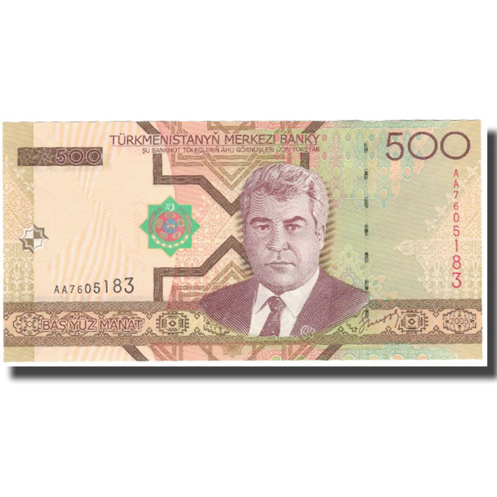 bankovka, 
  
  Turkmanistan, 
  
  500 manatov