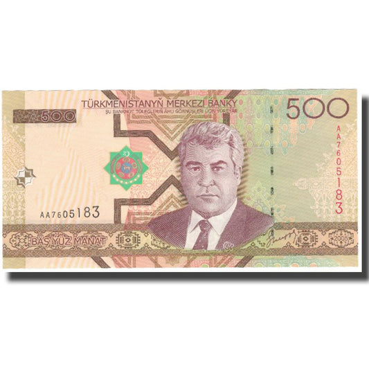 bankovka, 
  
  Turkmanistan, 
  
  500 manatov