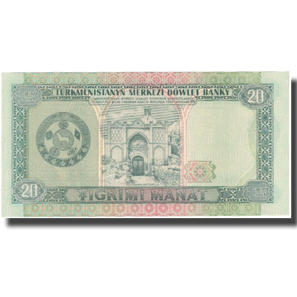 bankovka, 
  
  Turkmanistan, 
  
  20 Manat