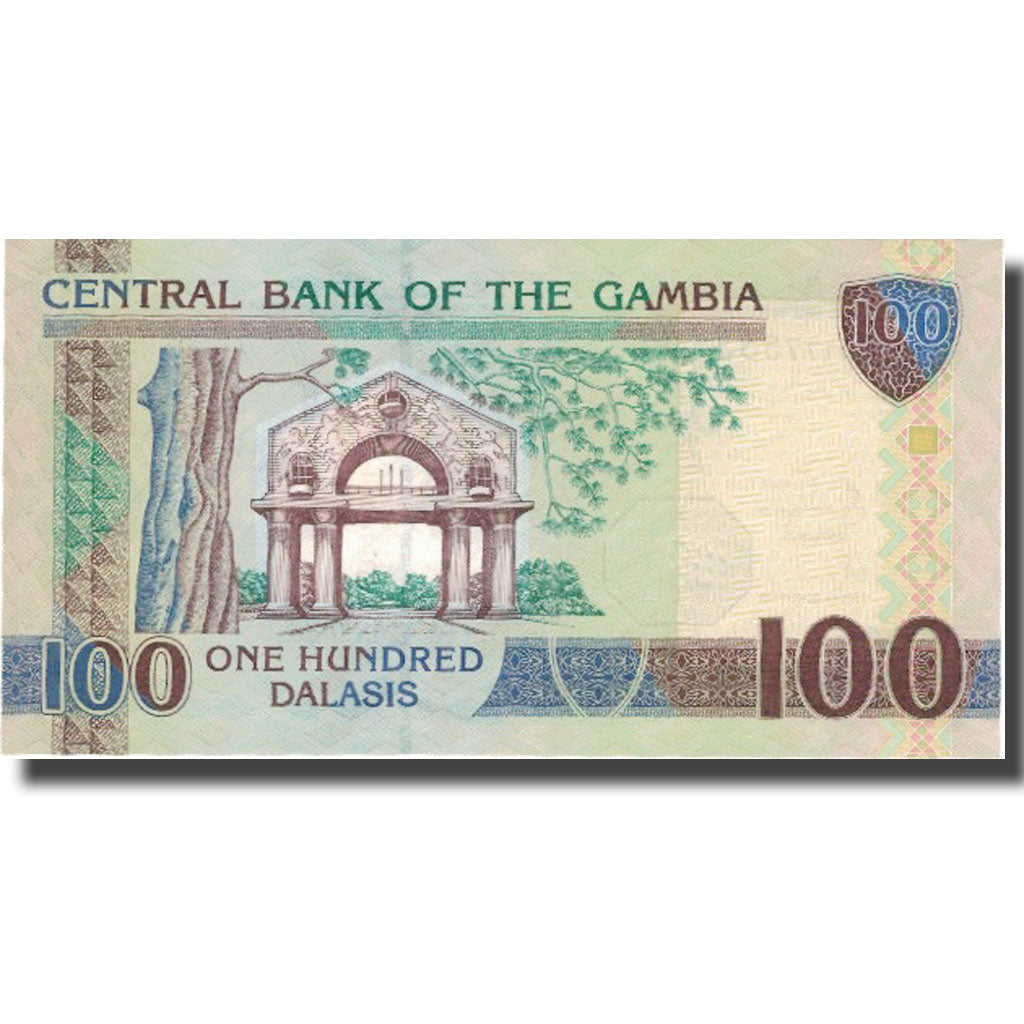 bankovka, 
  
  Gambia, 
  
  100 Dalasis