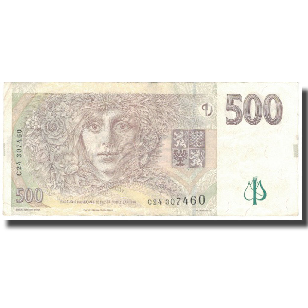 bankovka, 
  
  Česká republika, 
  
  500 korún