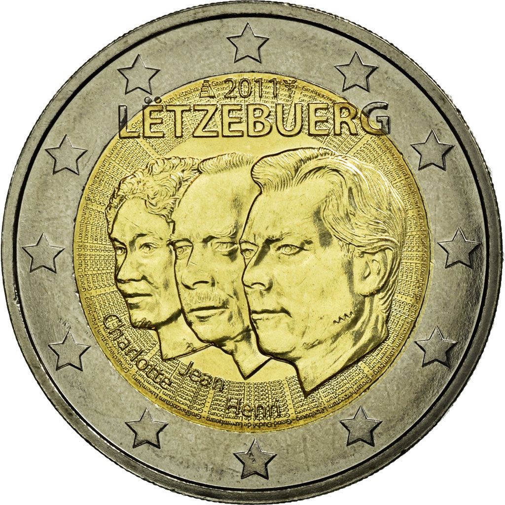 Luxembursko, 
  
  2 eurá, 
  
  Jean Luxemburský - Nassau