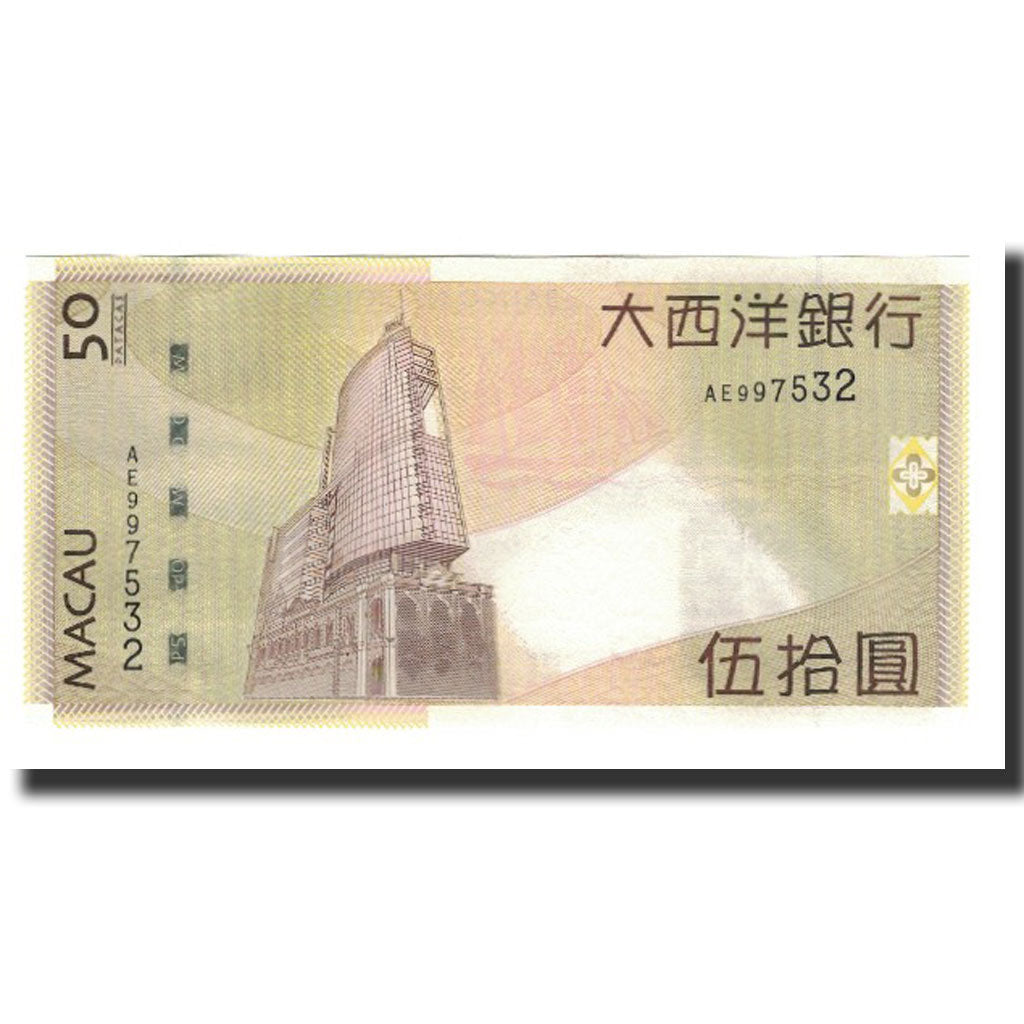 bankovka, 
  
  Macao, 
  
  50 Patacas